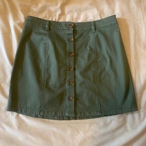 Forever 21 Green Button Up Skirt